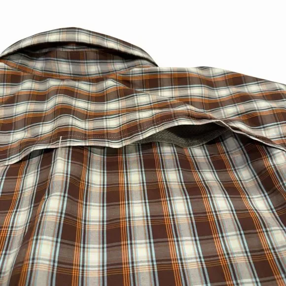 Eddie Bauer Button Up Shirt Mens Short Sleeve 2XL Lightweight Plaid Outdoor - Picture 5 of 9